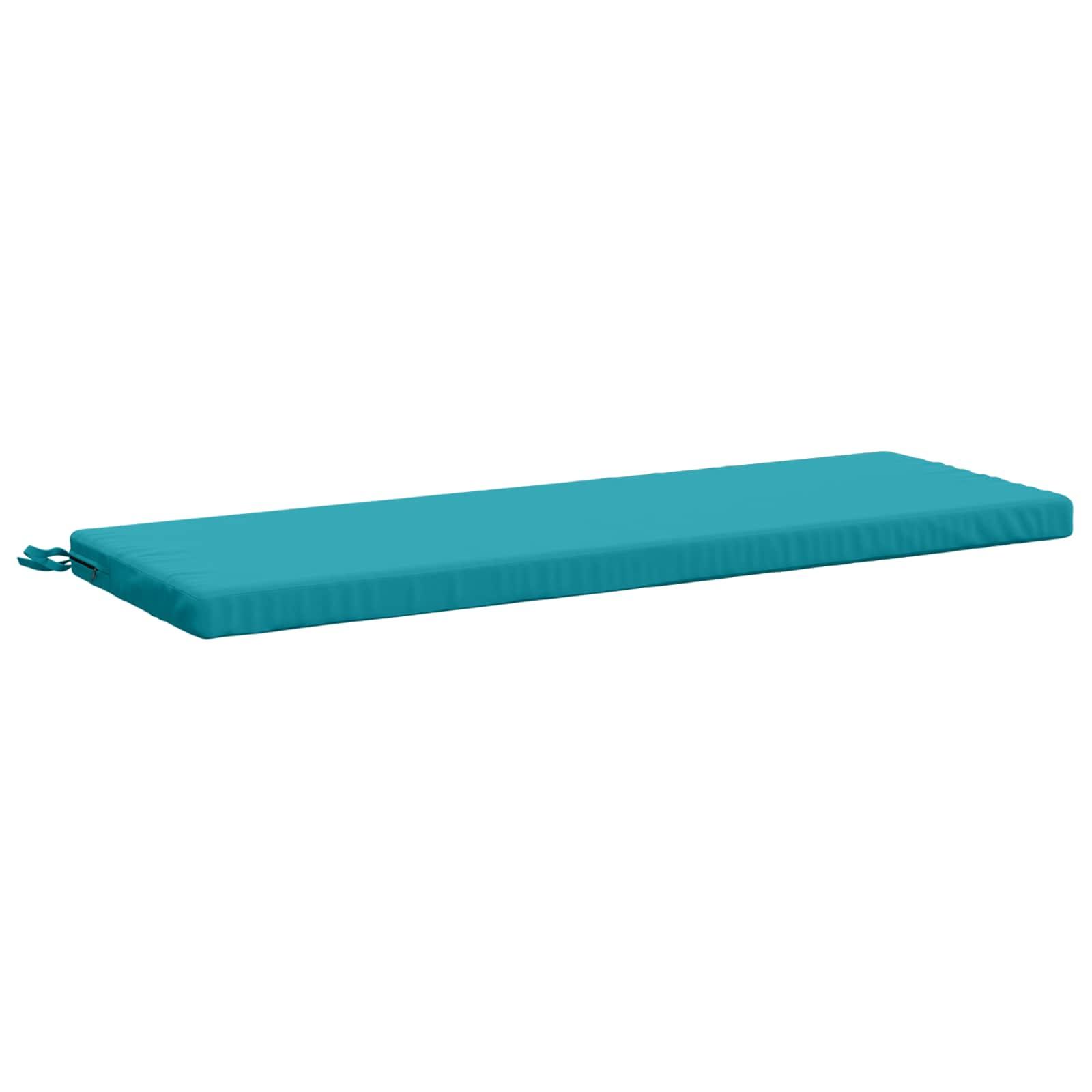 Bænkpude SOEST i 100% polyester turkis 100 x 40 x 5 cm