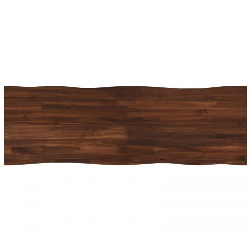 Bordplade i massivt akacietræ med live edge - mørkebrun 100 x 40 cm