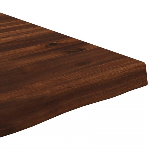 Bordplade i massivt akacietræ med live edge - mørkebrun 100 x 40 cm