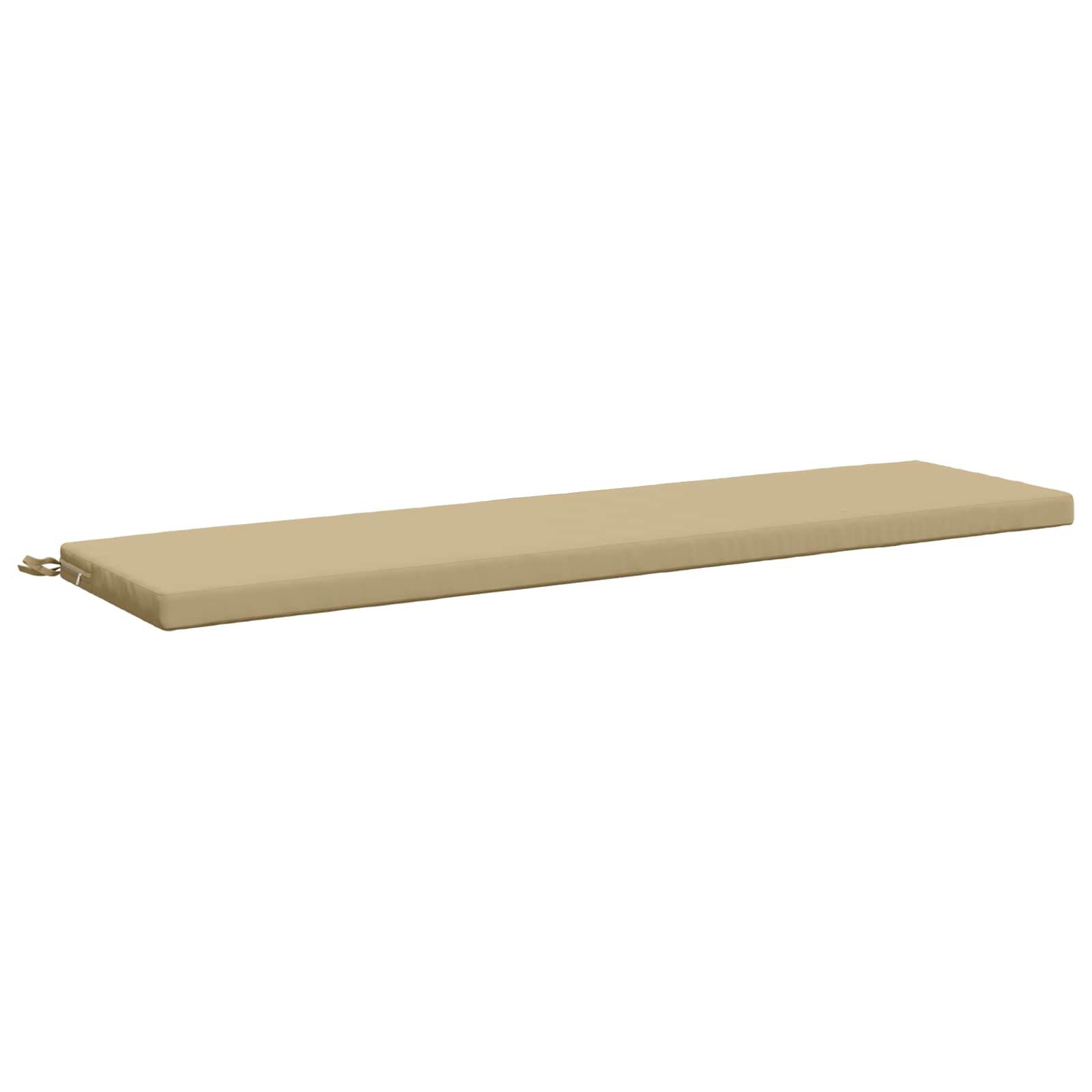Bænkpude SOEST i beige 140 x 40 x 5 cm - 100 % polyester