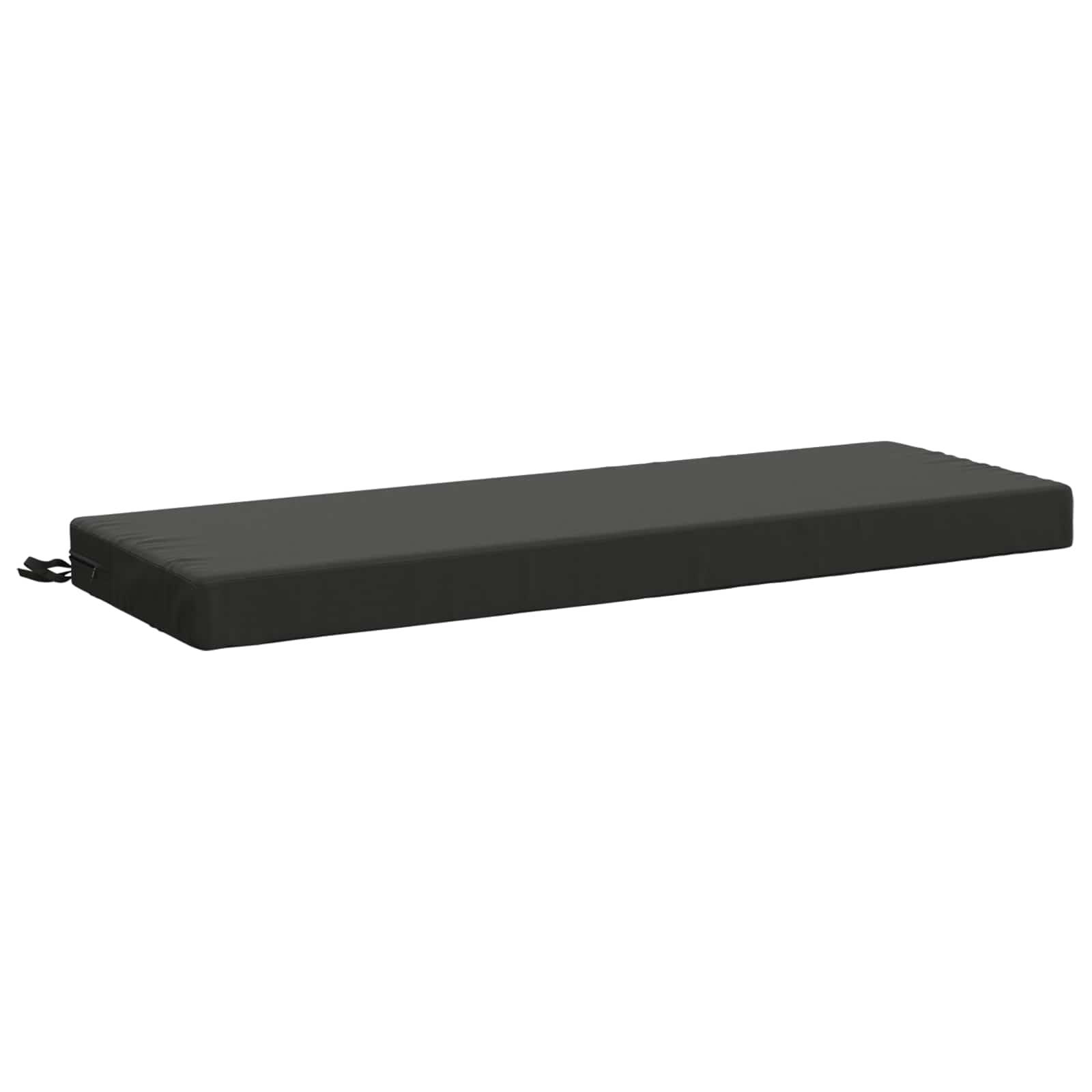 Bænkpude SOEST i 100% polyester antracit 120 x 40 x 8 cm
