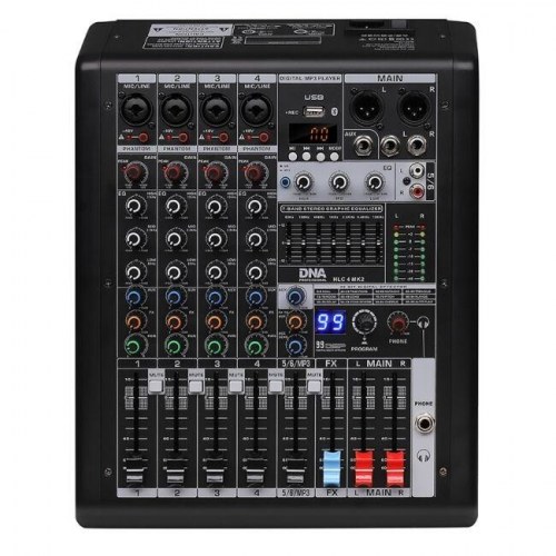 DNA Professional HLC 4 MK2 analogt mikserbord med USB, Bluetooth og phantom power