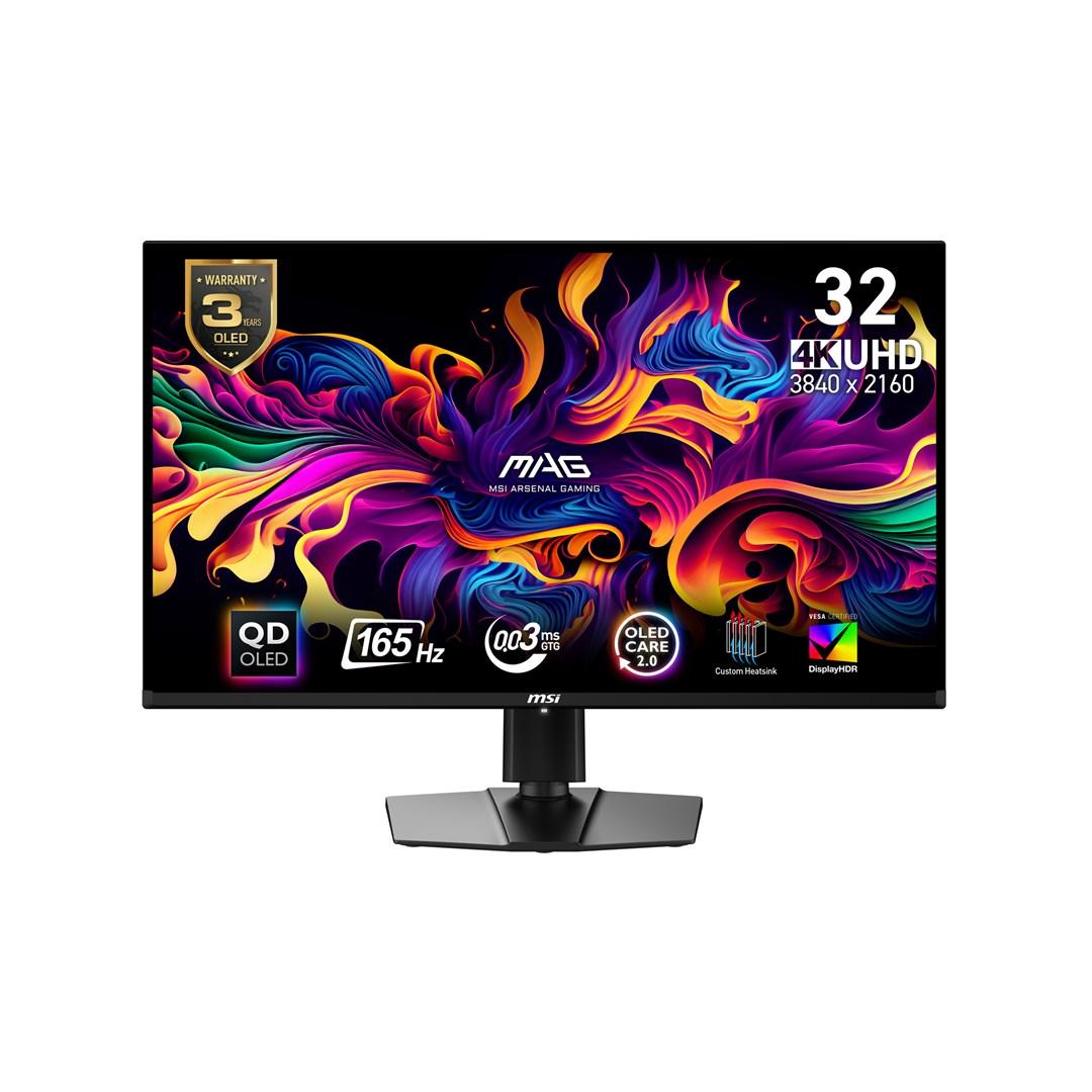 MSI MAG 321UP QD-OLED 31,5" 4K Ultra HD gamingskærm - sort