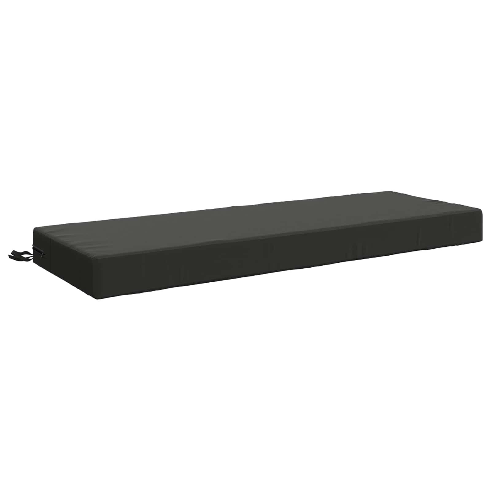 Sædehynde SOEST i polyester til stol og bænk 120 x 40 x 10 cm - antracit
