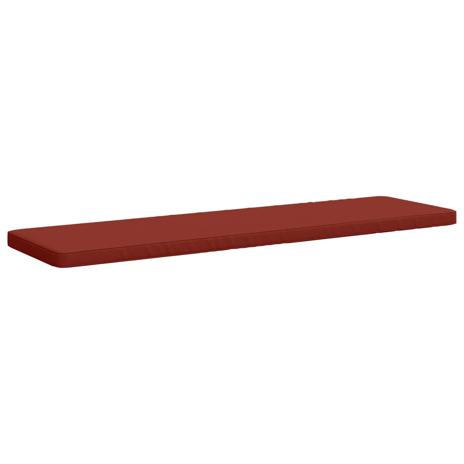 Bænkepude VUGHT 180 x 50 x 5 cm i rød - 100% polyester