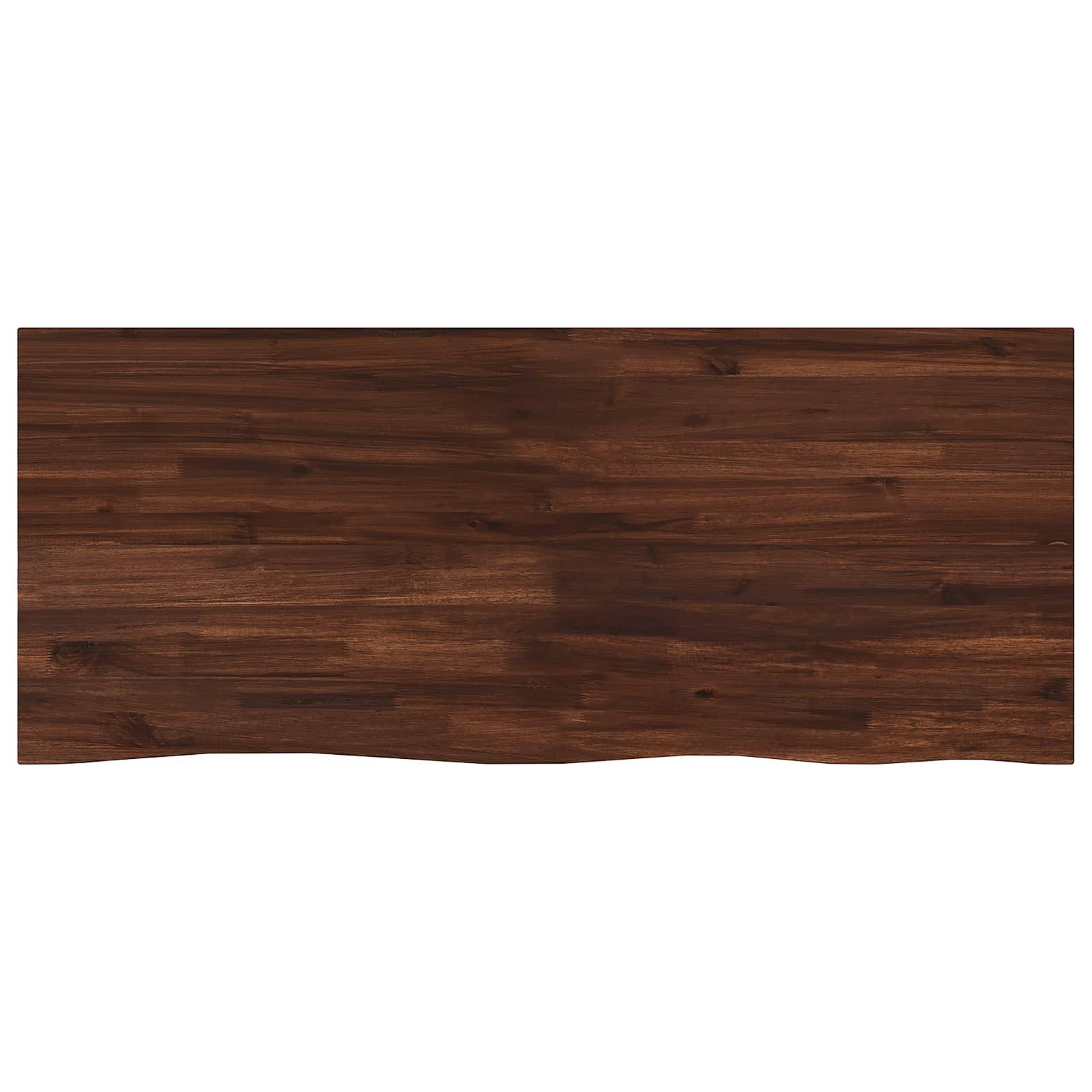 Bordplade i massivt akacietræ 120 x 40 cm - mørk brun