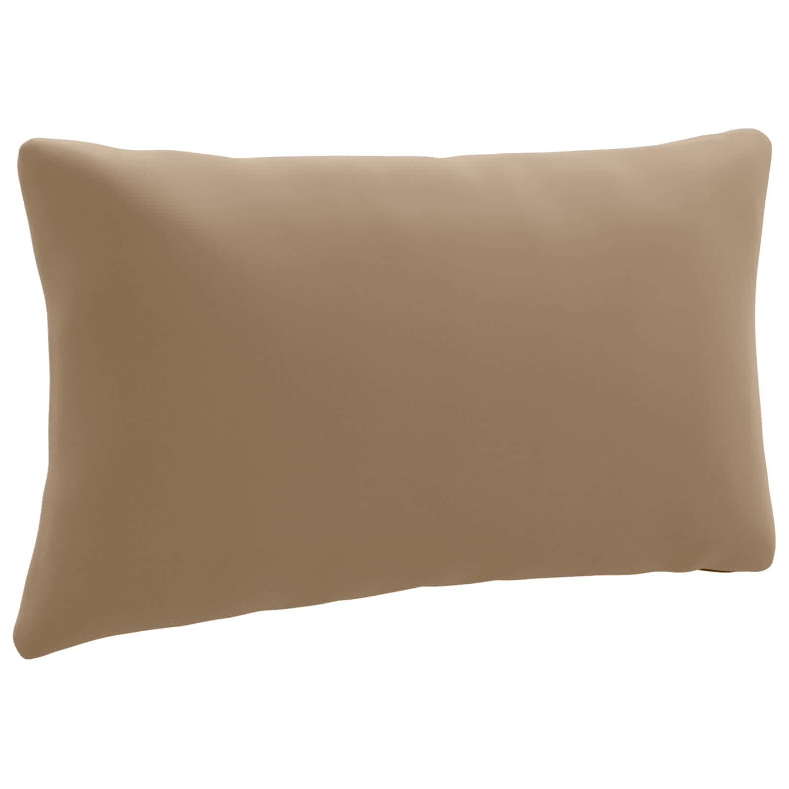 Rygpude PUTTEN i 100% polyester gråbrun 80 x 40 x 15 cm