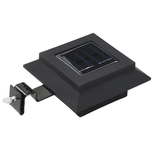 Soldrevne udendørslamper LED 12 stk. 12 cm firkantet sort