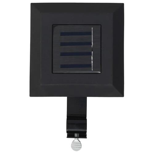 Soldrevne udendørslamper LED 12 stk. 12 cm firkantet sort