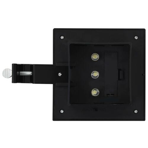 Soldrevne udendørslamper LED 12 stk. 12 cm firkantet sort