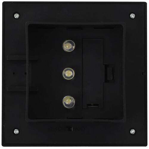 Soldrevne udendørslamper LED 12 stk. 12 cm firkantet sort
