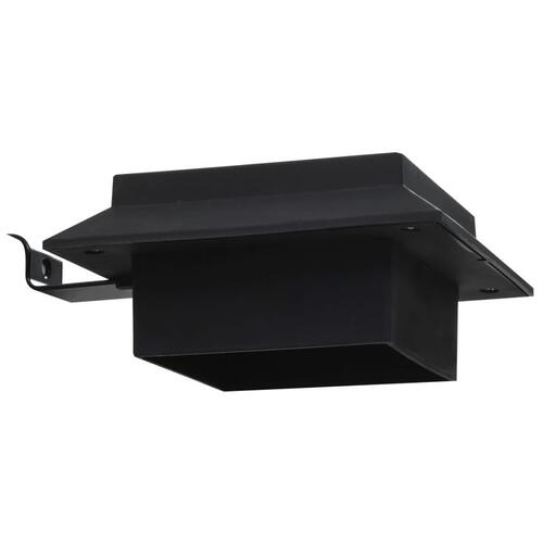 Soldrevne udendørslamper LED 12 stk. 12 cm firkantet sort