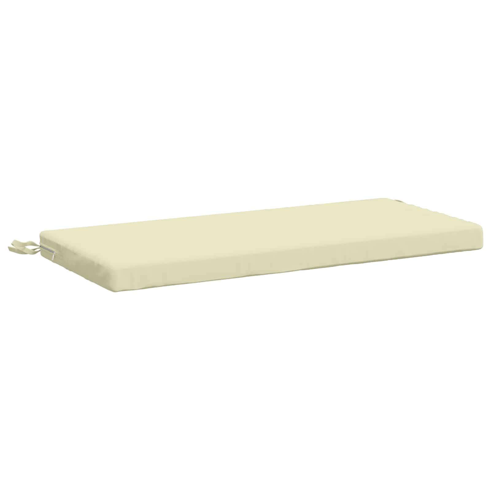 Bænkpude SOEST i 100% polyester cremefarvet 80 x 40 x 5 cm