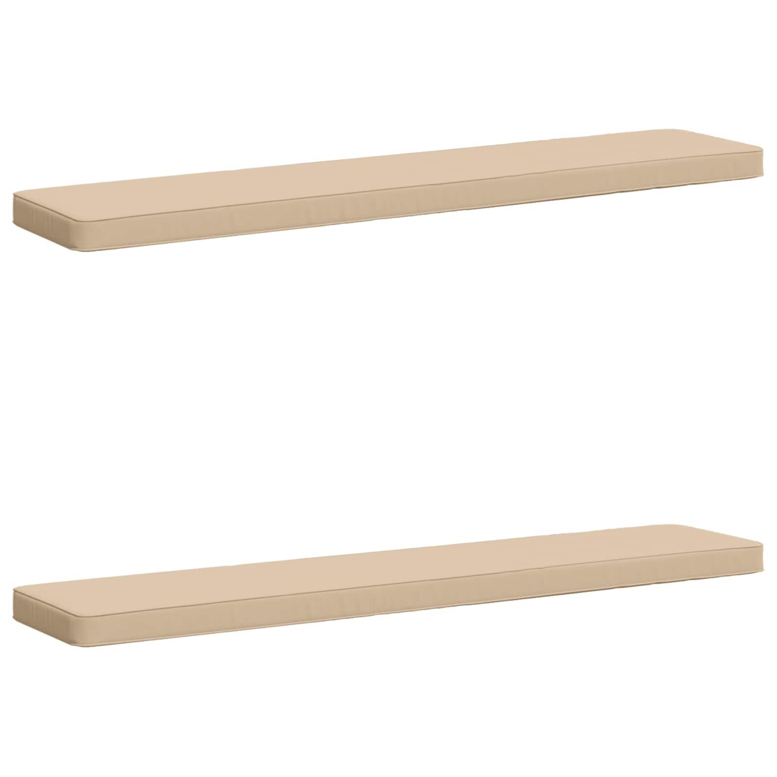 2-delt bænkepude VUGHT 2 stk cremefarvet 100% polyester
