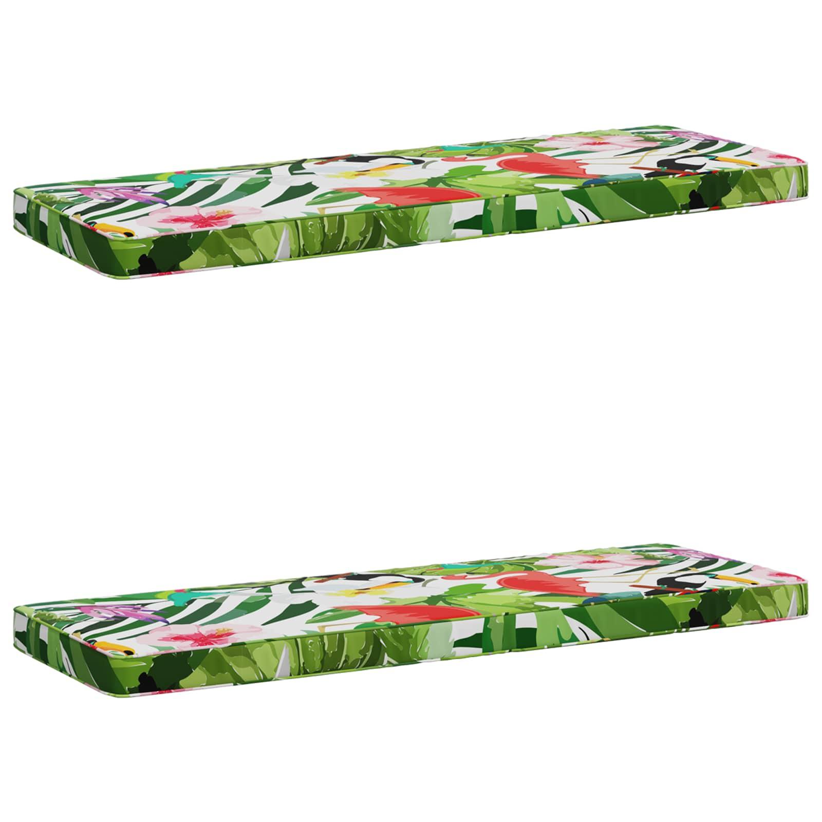 2-delt bænkepude VUGHT 2 stk. i 100% polyester - flerfarvet