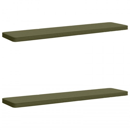 2-delt bænkepude VUGHT 2 stk. olivengrøn 100% polyester