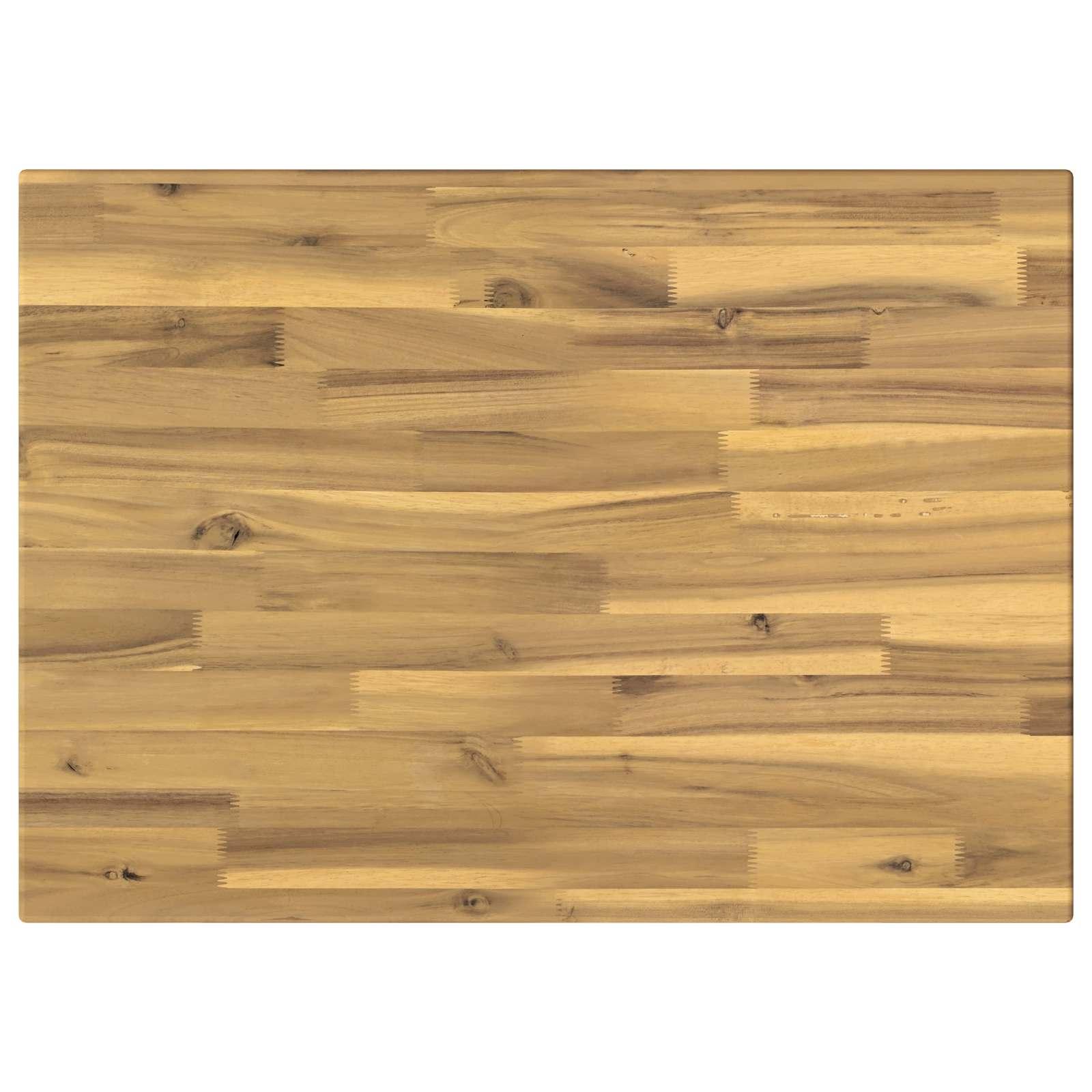 Rektangulær bordplade 90 x 50 x 3,5 cm i massivt akacietræ - hvid