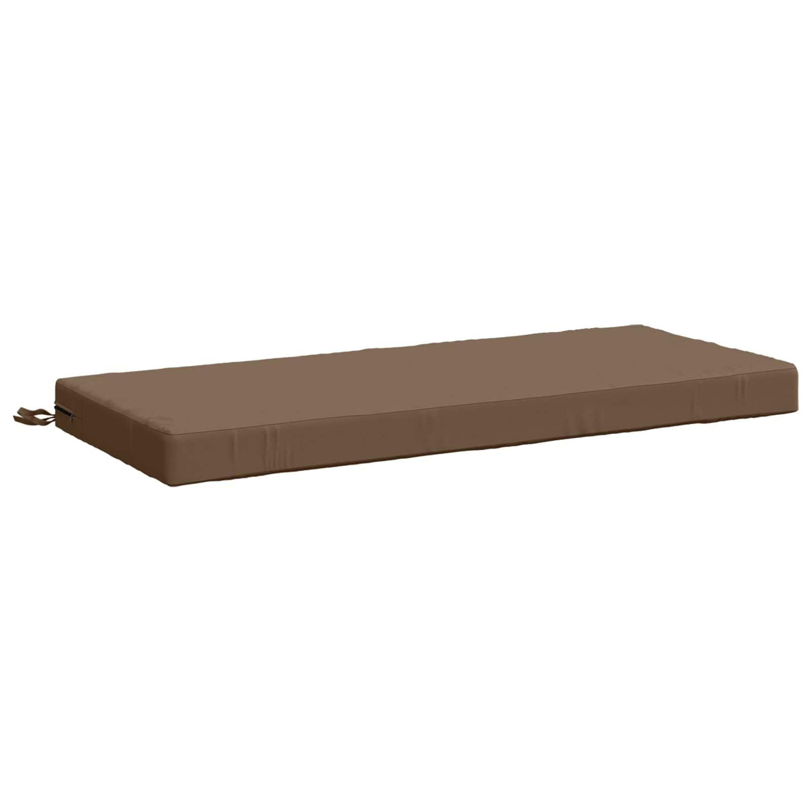 Bænkpude SOEST i 100% polyester gråbrun 110 x 50 x 8 cm