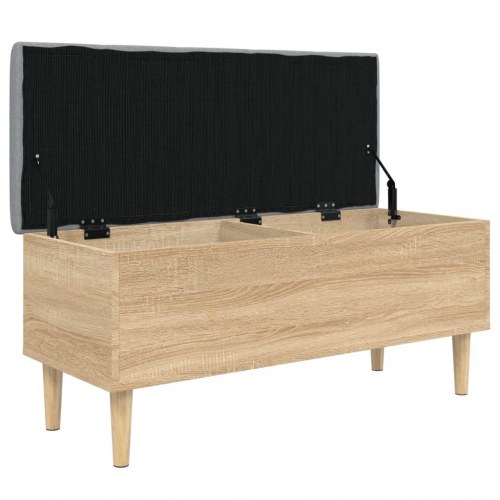 Skobænk med opbevaring 102 x 42 x 46 cm i sonoma-eg