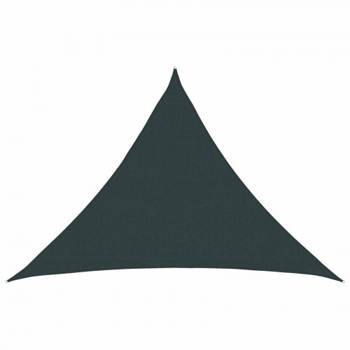 Solsejl trekantet 7 x 5 x 5 m HDPE mørkegrøn