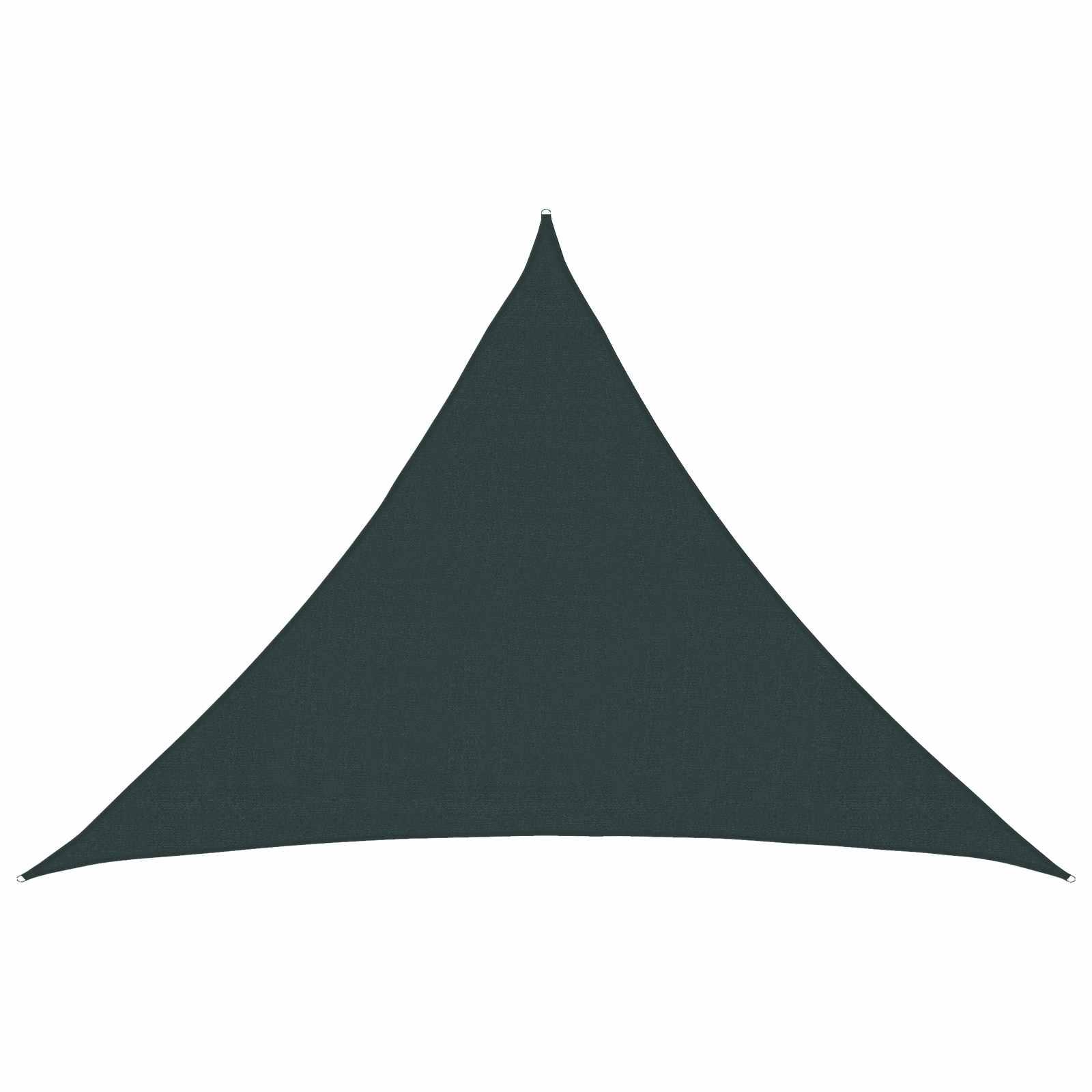 Solsejl trekantet 7 x 5 x 5 m HDPE mørkegrøn
