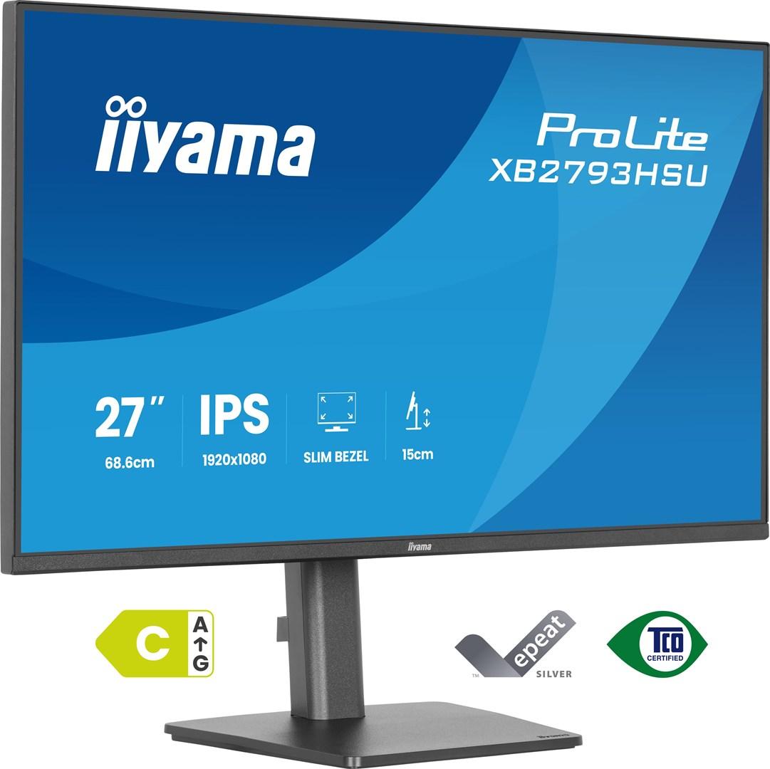 Iiyama ProLite XB2793HSU-B1 PC Skærm - 27", IPS, 120Hz, HDMI, DisplayPort, USB
