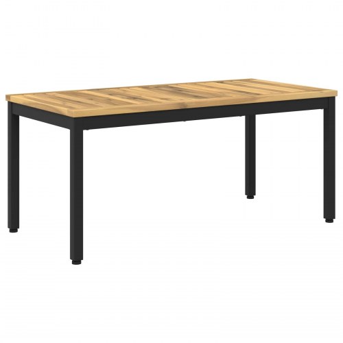 Sofabord hvid og sort 50 x 100,5 x 45 cm i massivt akacietræ