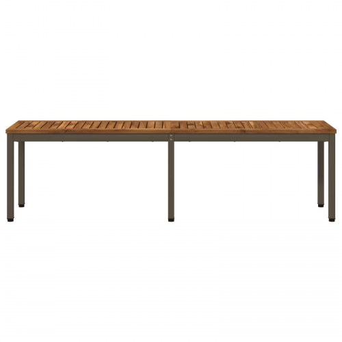 Havebænk i massivt akacietræ 161 x 35 x 45 cm - naturlig og kaffe