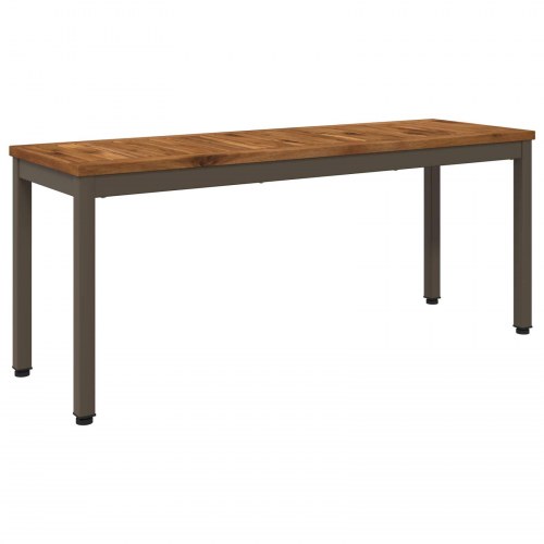 Havebænk i massivt akacietræ 108,5 x 35 x 45 cm - naturlig og kaffe