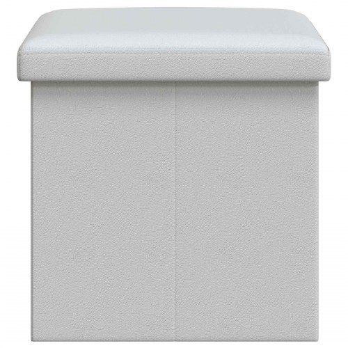 Foldbar opbevaringsbænk hvid 80 l 77 x 38 x 38 cm PVC