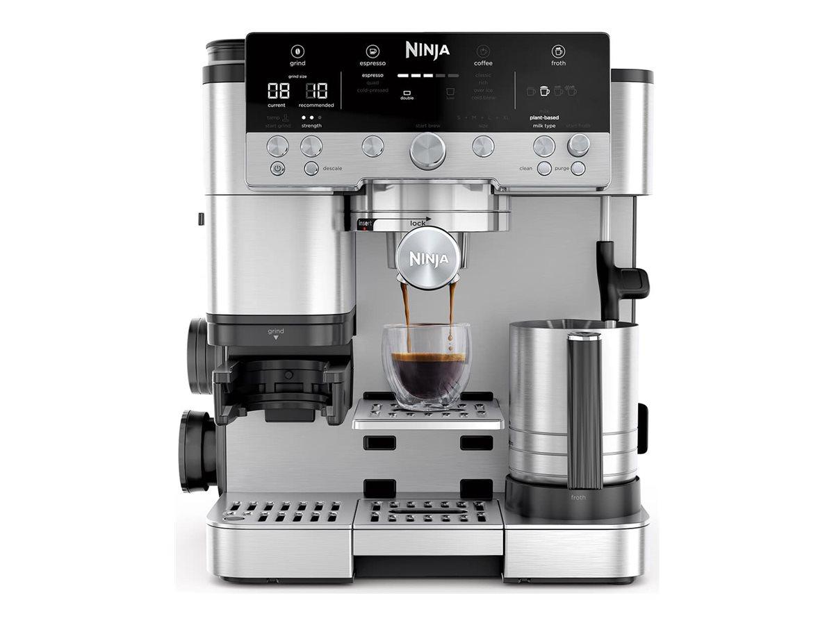 Ninja Luxe Café Premier ES601EU automatisk espressomaskine med mælkeskummer - sølv