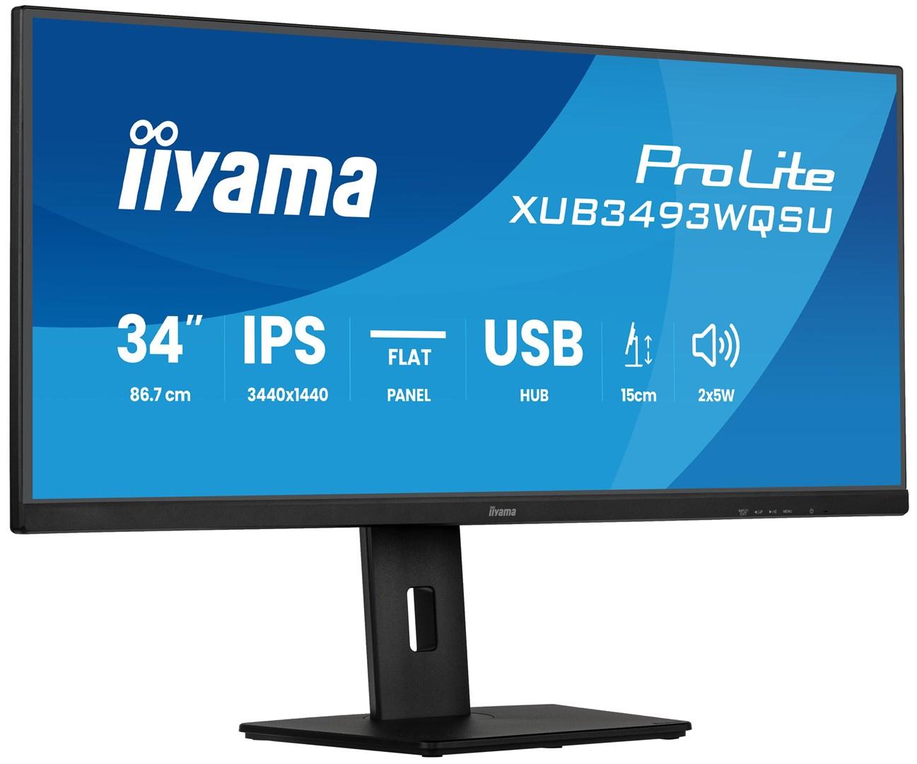 iiyama ProLite XUB3493WQSU-B6 34" UWQHD skærm