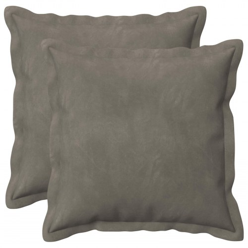 Pyntepuder med fyld HOUTEN 2 stk. 35 x 35 cm lysegrå fløjl