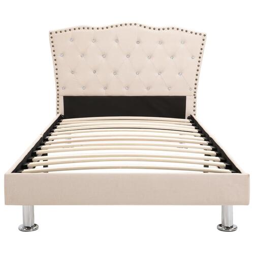 Seng med madras 90 x 200 cm stof beige