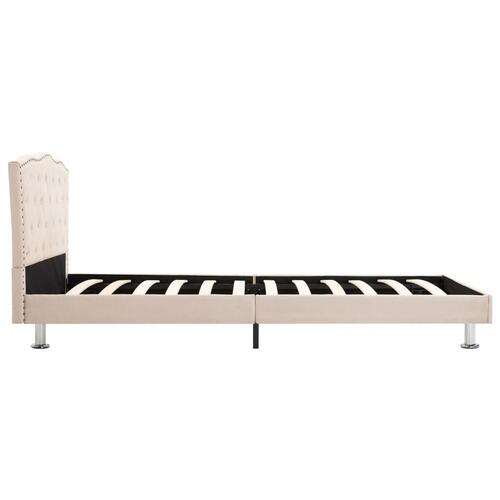 Seng med madras 90 x 200 cm stof beige
