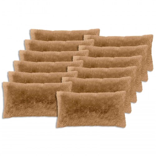 Pyntepuder HEERLEN 12 stk. 40 x 80 cm gråbrun i PV fleece