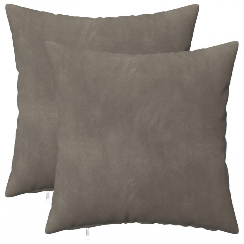 Pyntepuder med fyld HEERLEN 2 stk. 30 x 30 cm lysegrå fløjl