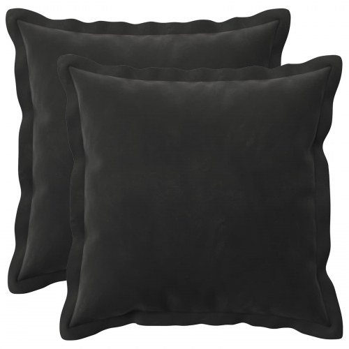Pyntepuder HOUTEN 2 stk. i sort fløjl 35 x 35 cm