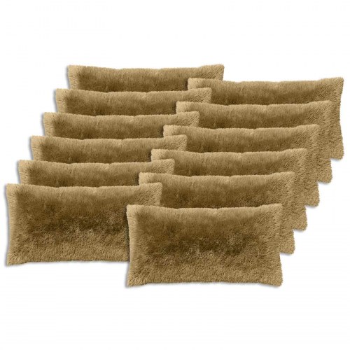 Pyntepuder HEERLEN 2 stk. 40 x 80 cm lysegrå PV fleece