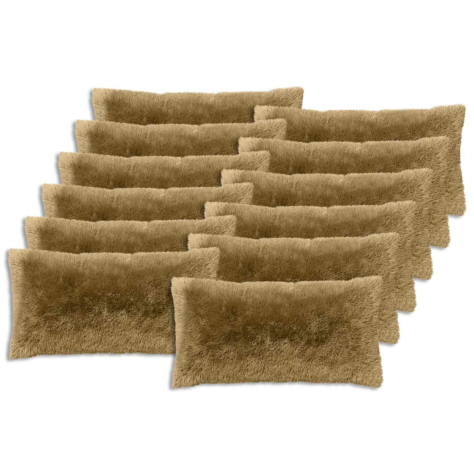 Pyntepuder HEERLEN 2 stk. 40 x 80 cm lysegrå PV fleece