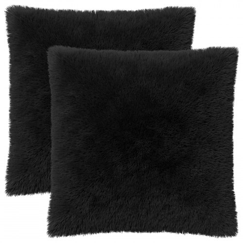Pyntepuder HEERLEN 2 stk. 60 x 60 cm sort i PV fleece