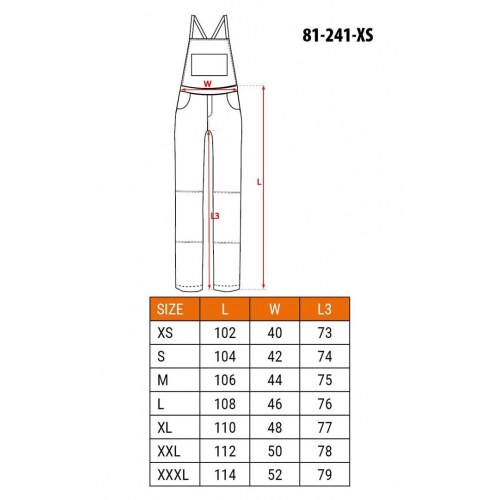 NEO Tools 81-241-XS arbejdsbukser med smæk XS