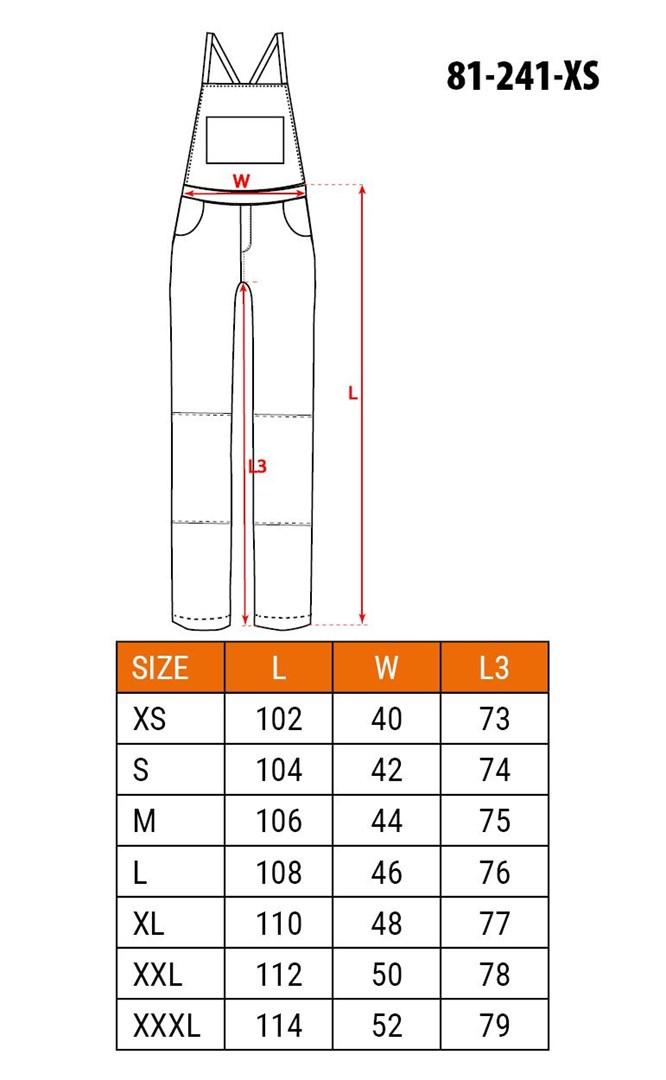 NEO Tools 81-241-XS arbejdsbukser med smæk XS