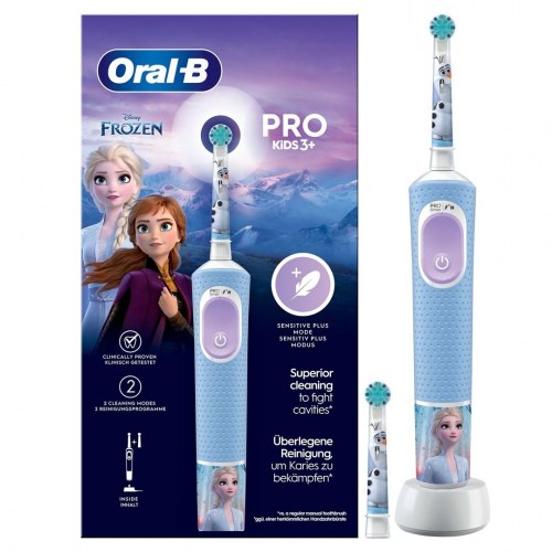 Oral-B Pro Kids 3+ Disney Frozen eltandbørste til børn - lyseblå