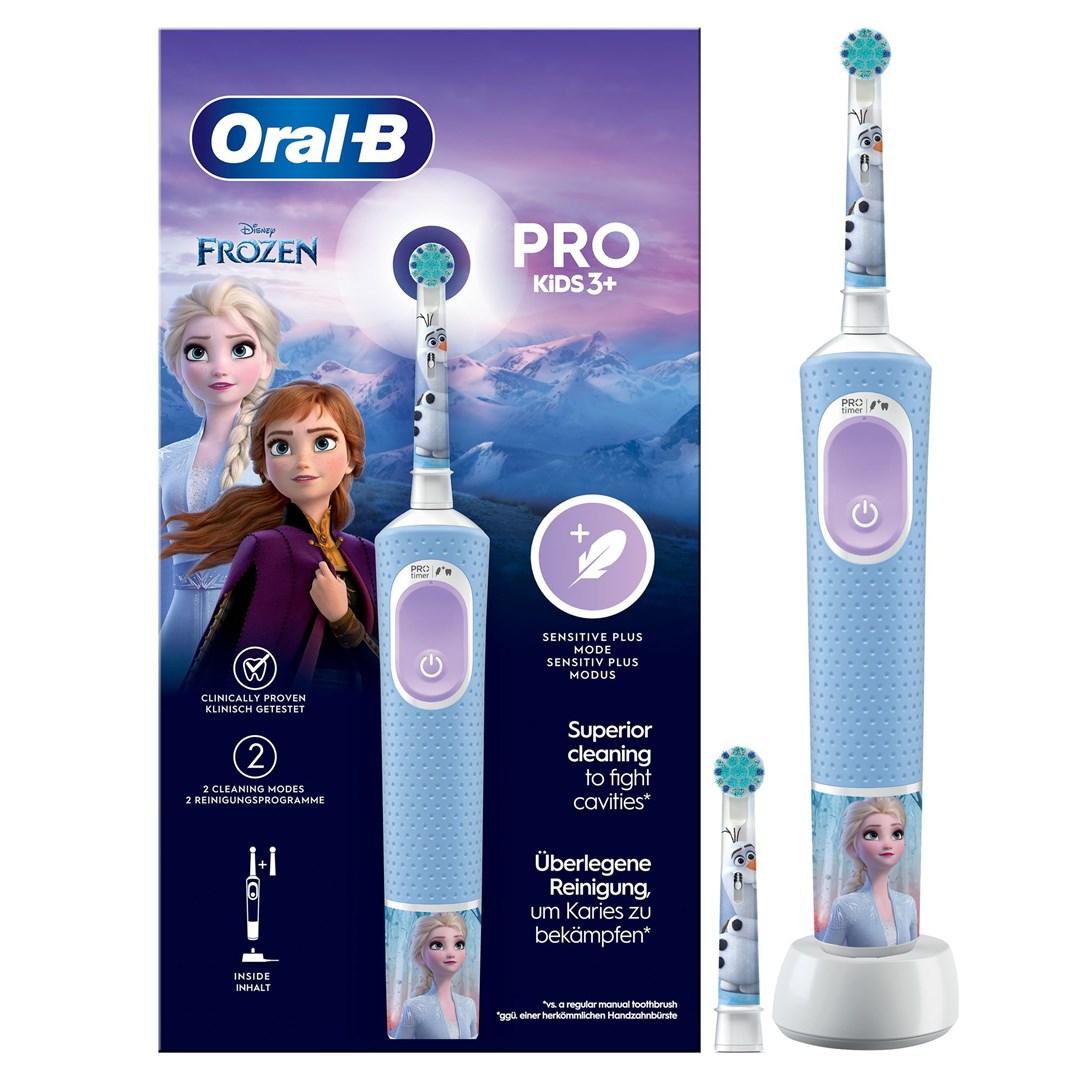 Oral-B Pro Kids 3+ Disney Frozen eltandbørste til børn - lyseblå