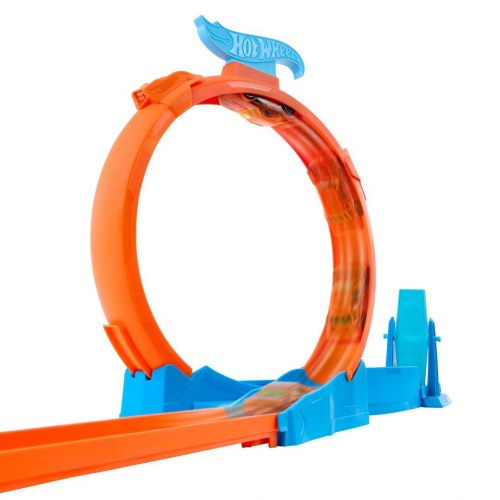 Hot Wheels Track Builder Track Creator Triple Loop bane-sæt med 1:64 legetøjsbil