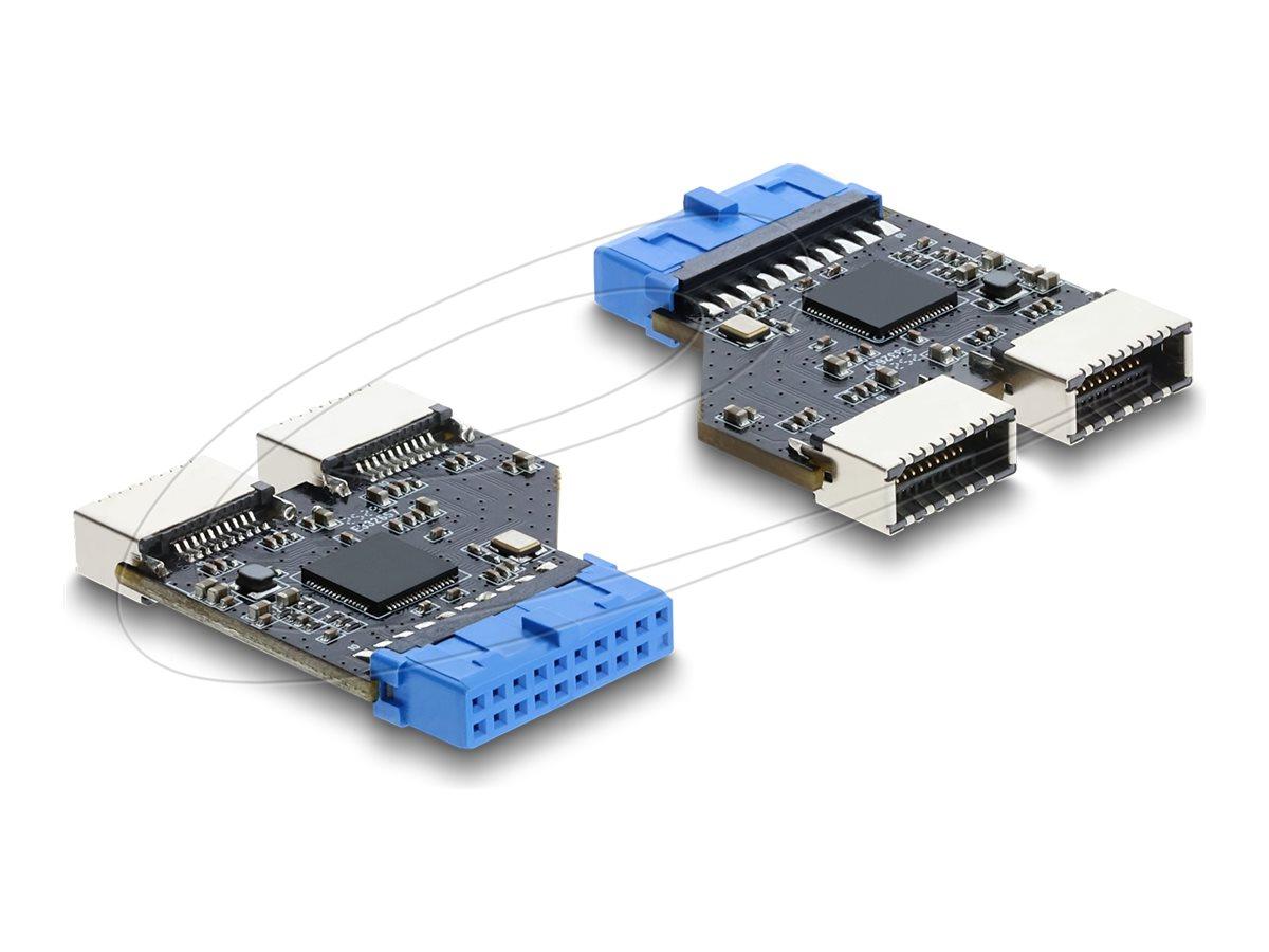 DeLOCK USB-adapter 20-pin USB Type E hun til 20-pin hun sort