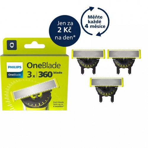 Philips OneBlade QP430/50 udskiftningsblade 360 3-pak