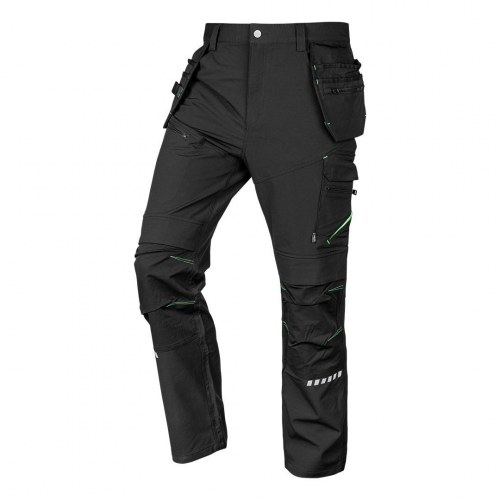 NEO TOOLS Mix&Match arbejdsbukser 4-vejs stretch med hængelommer, sort, XXL