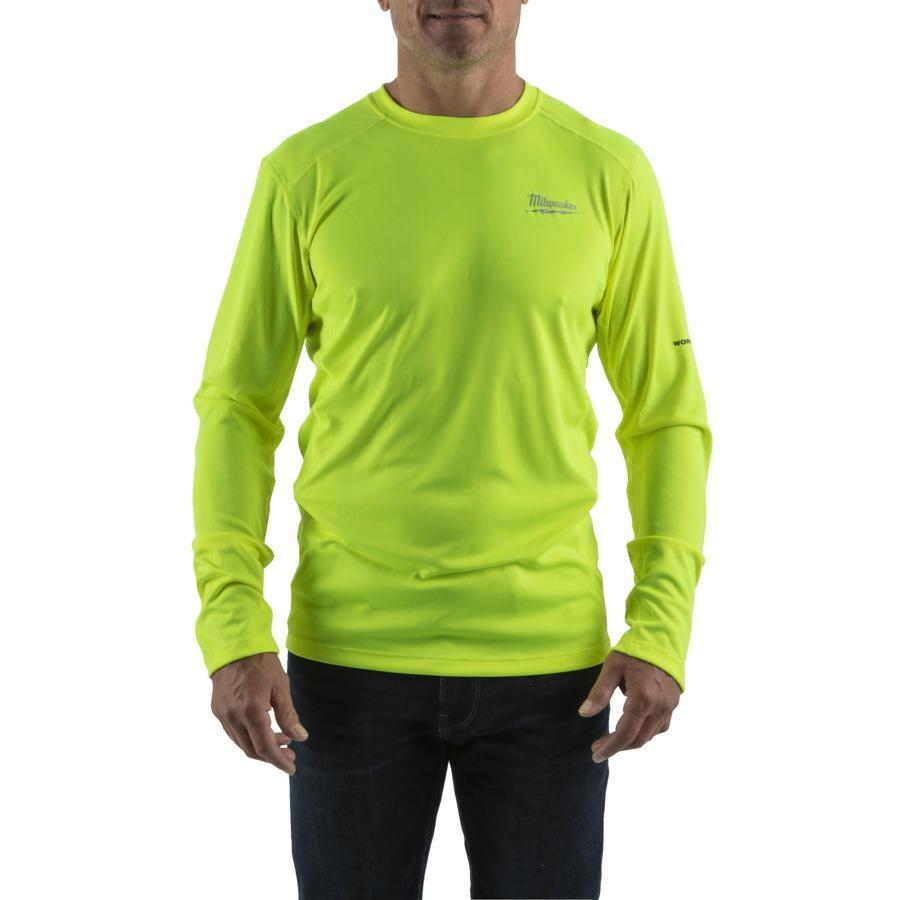 Milwaukee langærmet arbejds-T-shirt Light gul